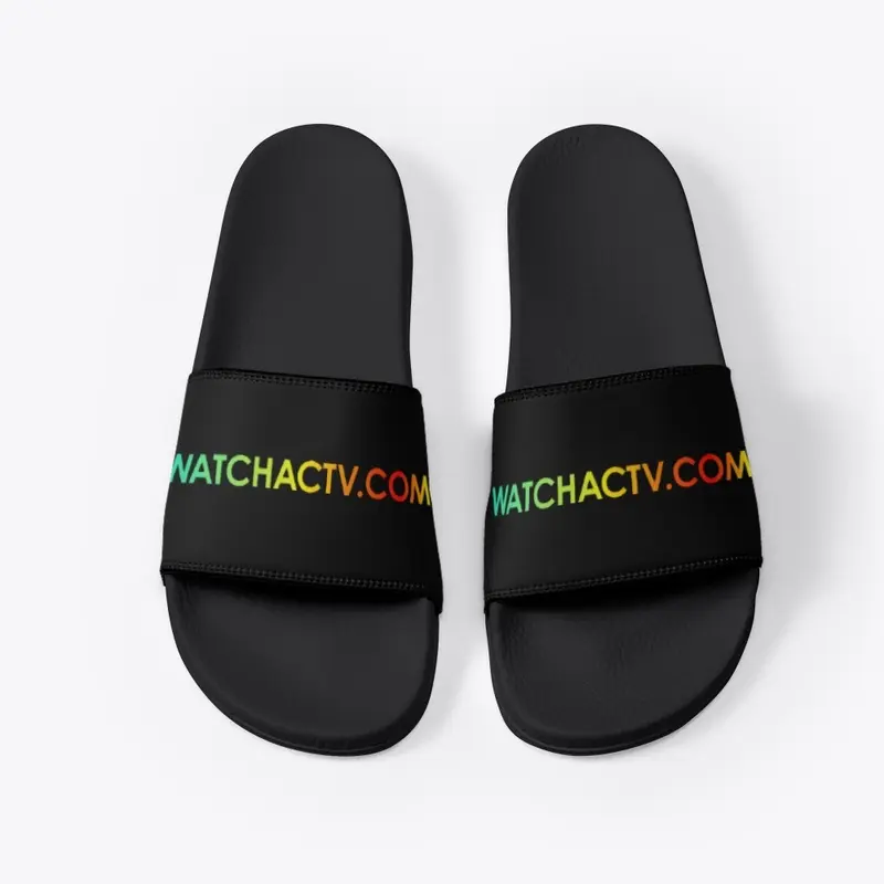 Watchactv Black Slippers